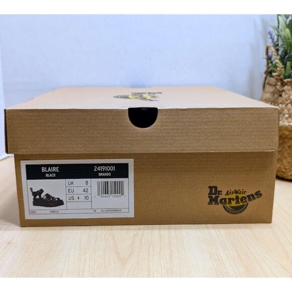 Dr. Martens Blaire Black Brando Leather Strap Fisherman Sandals UK 8 NIB - Picture 12 of 14
